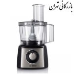 غذاساز بوش مدل MCM3501M ظرفیت ۲.۳ لیتر با بدنه استیل و کاسه پلاستیک