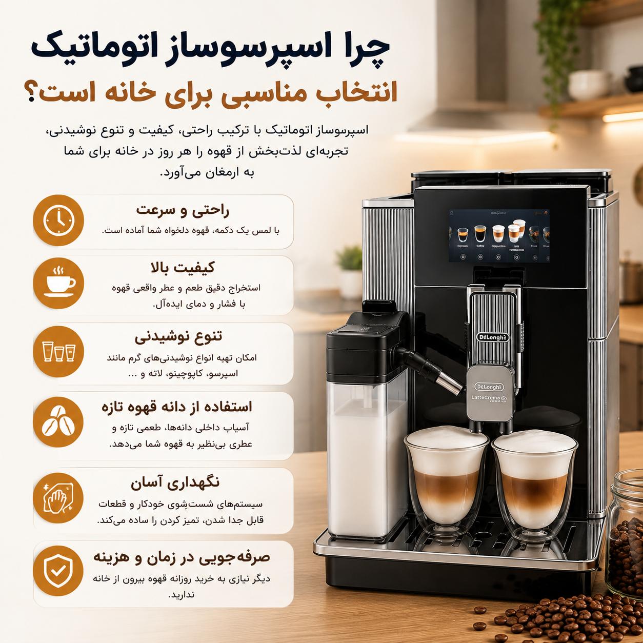 بهترین اسپرسوساز اتوماتیک موجود در بازرگانی تهران کدام است؟