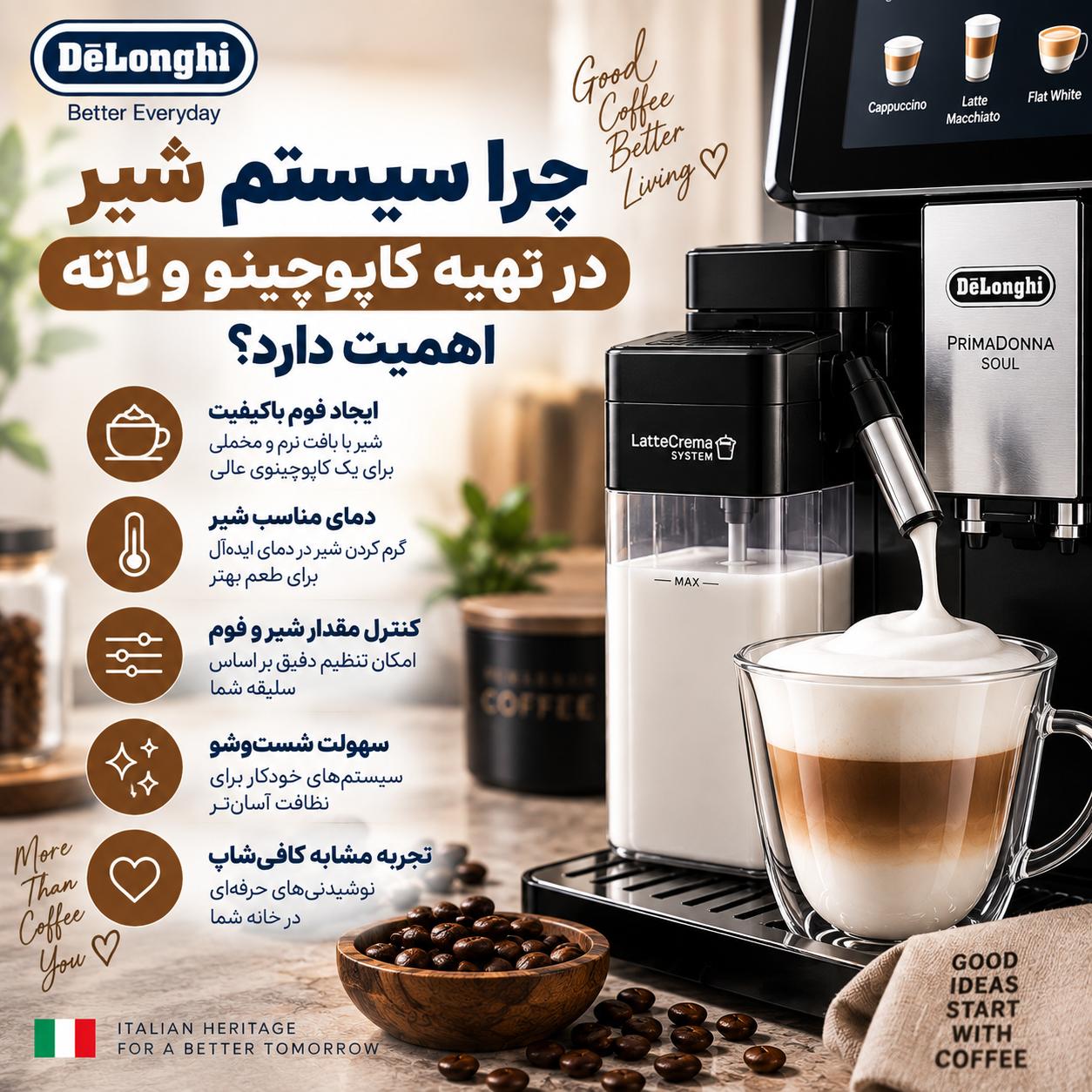 بهترین اسپرسوساز اتوماتیک برای تهیه کاپوچینو و لاته